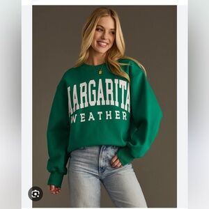 Green 'MARGARITA WEATHER' Graphic Sweatshirt